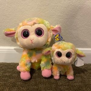 Small and medium multi colored lamb beanie boos! 🐑🐑